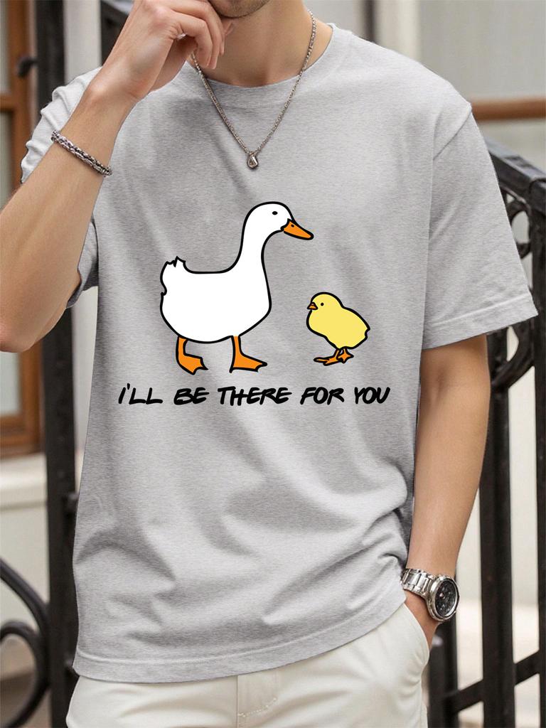 Goose Will Be There For You Printed TShirts Womens Summer Cotton Tops Loose ONeck Soft Short Sleeve T Shirts Casual Clothes