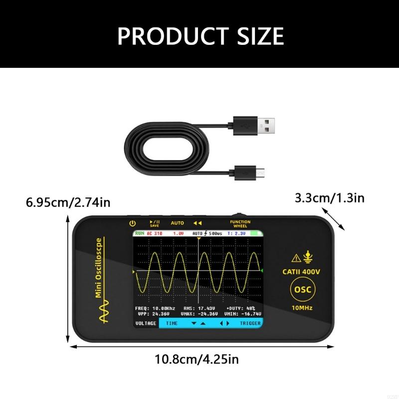 92MF Lightweight Easy Carry Oscilloscope 3.2 in LCD ABS for Accurate Testing