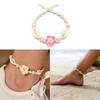 Fashion Shell Anklet Bracelets Beaded Foot Chain Boho Sea Beach Flower Foot Ankle Bracelet for Women and Teen Girls