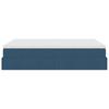 Ottoman Bed with Mattress Blue 140x200 cm Fabric