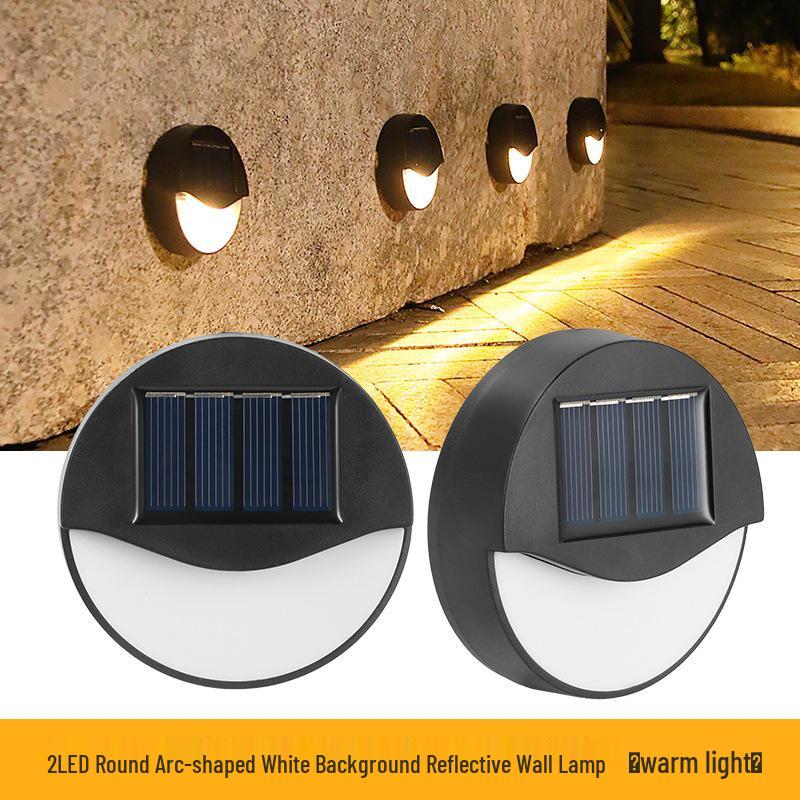 Solar Outdoor Step & Wall Lamp for Garden and Courtyard Decoration