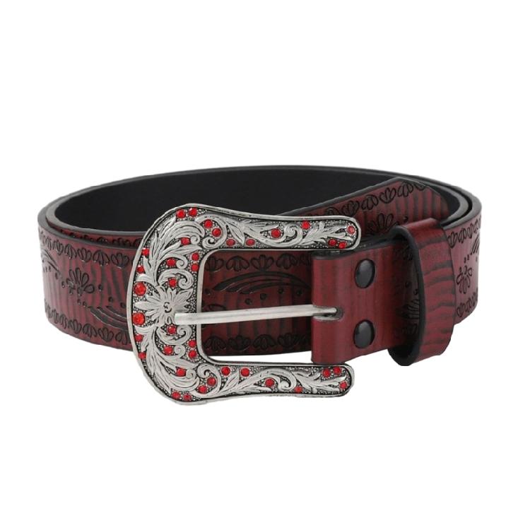 Fashion Hot Girls Women Waist Slimming Belt with Carved Floral Buckle Waistband 98cm
