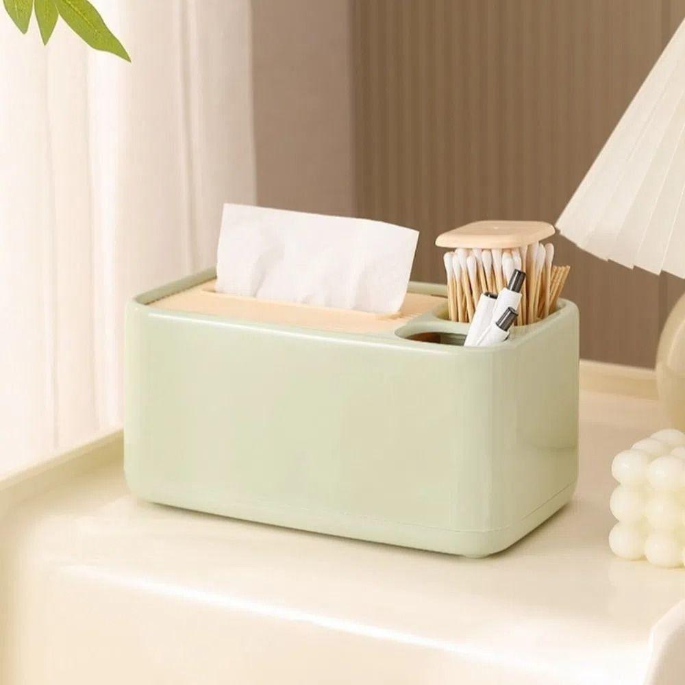 Multi-functional Remote Control Tissue Box Plastic Napkin Dispenser Desktop Storage Box Office