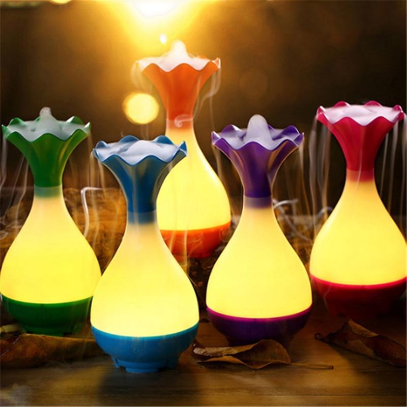 Usb Air Humidifier Ultrasonic Essential Oil Diffuser With Led Light And Purifier Features For Refreshing Atmosphere