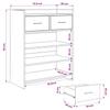 Shoe Cabinet Black Oak 73.5 x 36 x 92 cm Engineered Wood