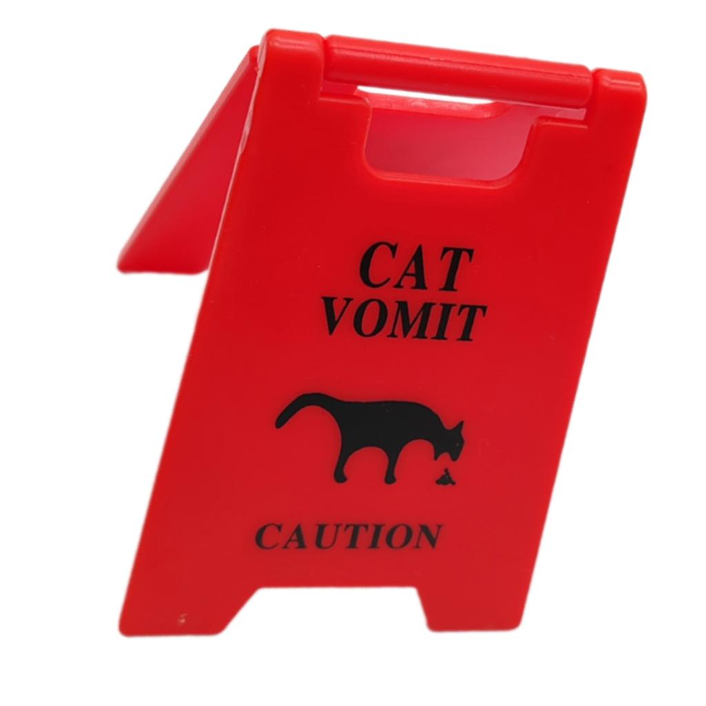 Humorous Cat Vomit Sign Desk Decoration Dogs Vomit Sign Perfect For Pet Owners And Animal Clinics Cat Humor Decors