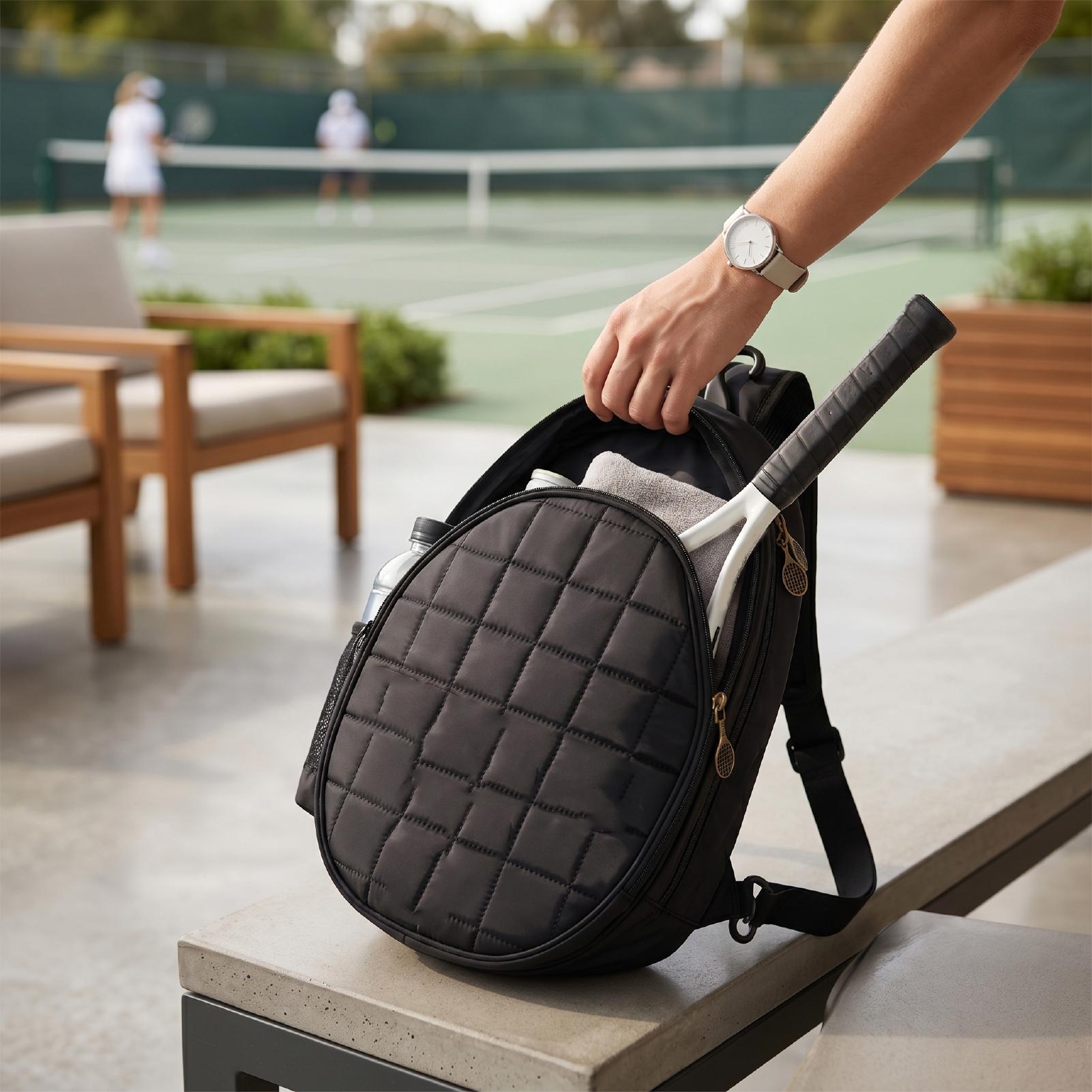 Women Tennis Bag Large Capacity Waterproofing Lightweight Tennis Racquet Bag for Sports Outdoor