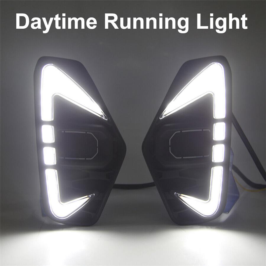 2x LED DRL Kjørelys Tåkelys Blinklys for Nissan Navara 2020-22