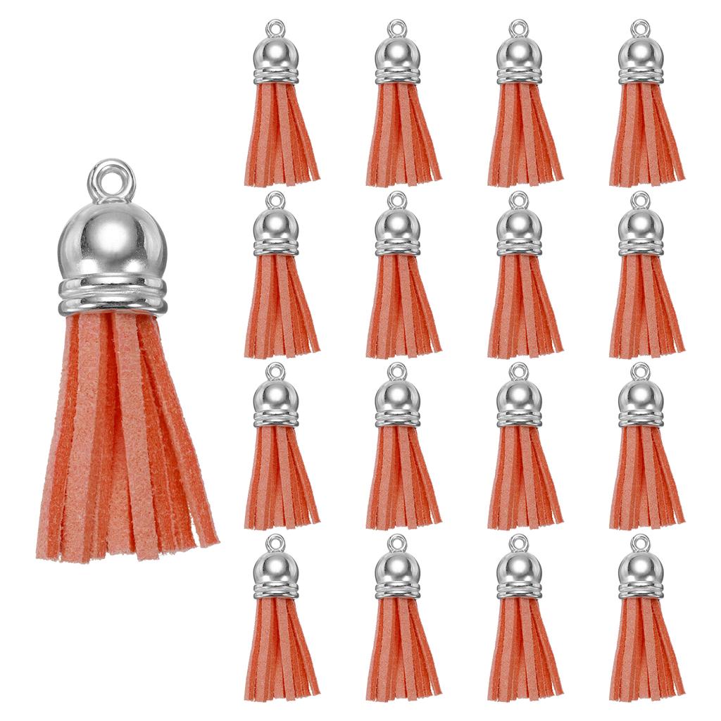 200 szt. Chwosty do breloczków, Hurtowe skórzane chwosty do rękodzieła, Kolorowe wisiorki z chwostami do akrylowych półfabrykatów, Kolczyki