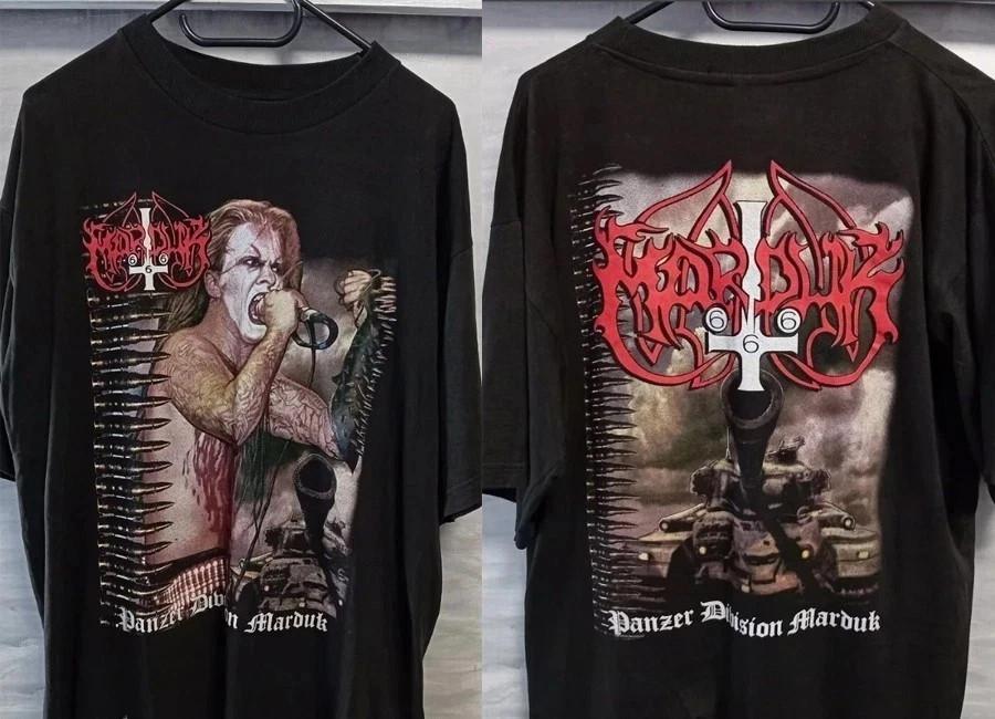 Marduk Panzer Division Marduk 1999 short sleeve black color 2 side shirt Unisex T-Shirt XL