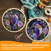 DIY Embroidery Beginner Kit Adult Embroidery Starter Kit with Pre Stamped Floral Bird Pattern for Craft Lover Beginner