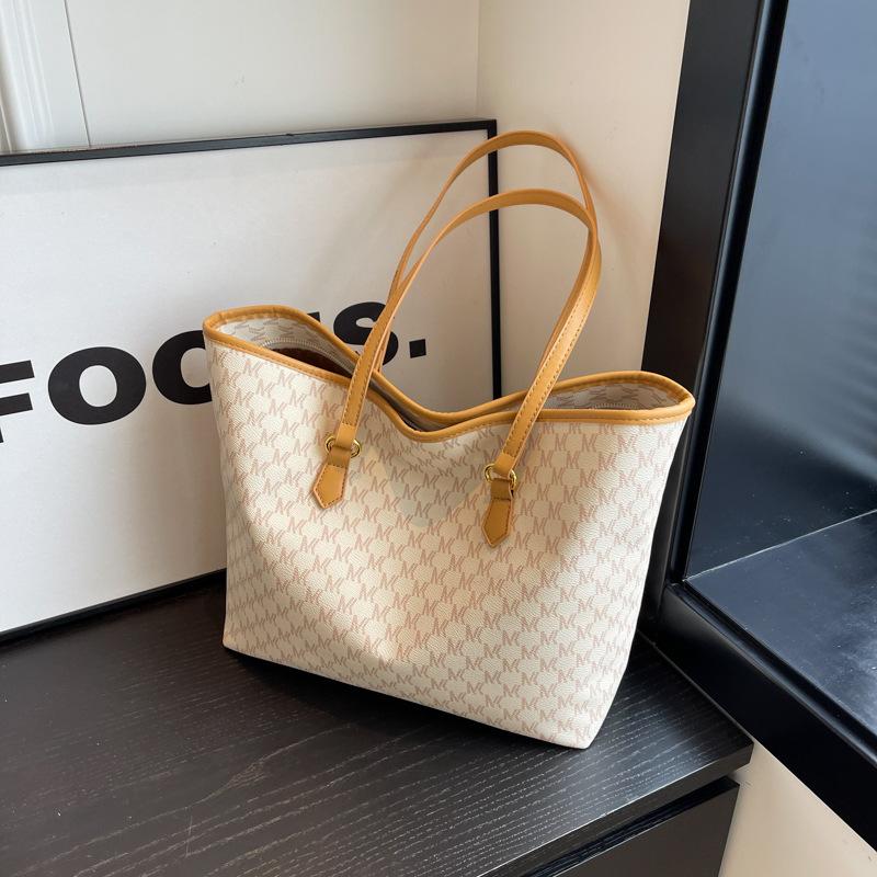 

Женская сумка большой вместимости для поездок на работу, новая модная популярная универсальная сумка через плечо, высококлассная сумка-тоут, осень-зима покинуть белый