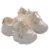 Dad Shoes Women's 2025 Spring and Summer New Popular Mesh Shoes Women's Breathable Mesh Shoes Platform White Shoes Sneakers
