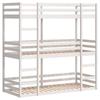 VidaXL Lit superposé triple blanc 90x190 cm bois de pin massif, lit superposé à trois couchettes, lit mezzanine 3284258