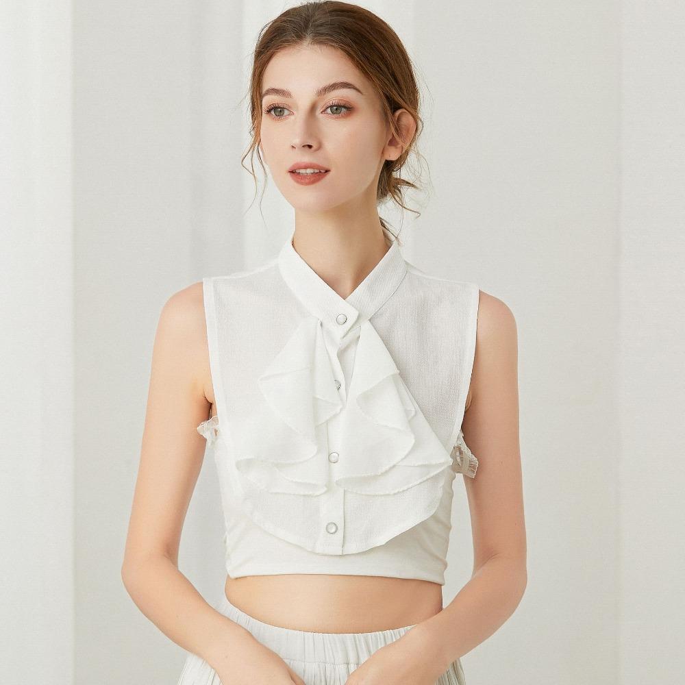 High Quality Detachable Collars for Woman White Chiffon Fashionable Collar Spring Autumn Collar