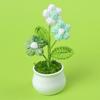 1pc Handmade Crochet Puff Flower Potted Plants–Knitted Floral Decor for Office Desk, Car Dashboard, Unique Birthday Gifts