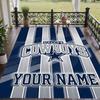 Custom Text Printed Rug Dallas Cowboys Non Slip Floor Carpet For Home Room Decor