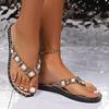 Fashion Women's Sandals Summer 2025 New Thong Flip Flops Slippers Women Luxury Fashion Crystal Open Toe Shoes Woman Casual Flat Sandals
