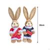 2 Pieces Easter Bunny Statue Standing Artificial Grass , Party Supplies Holiday Decor Festival