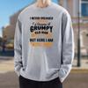 Ribbon Letter Splicing Print Men's Tshirts Long Sleeve Tees Round Neck Casual Pullover Men's Clothing Plus Size