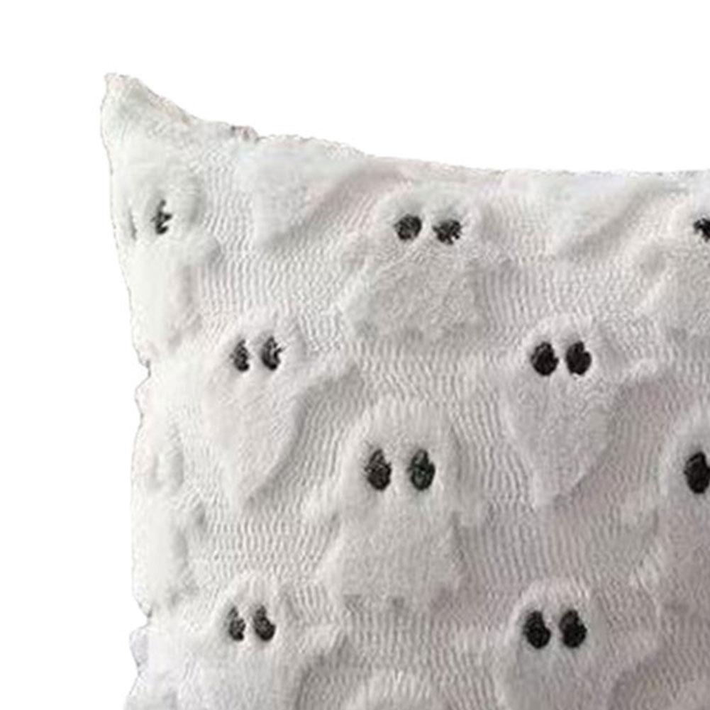 Halloween Ghost Pillow Cover Ghost Throw Pillow Case 17.72 Inch Plush Ghost Pillowcase Couch Cushion Case Halloween Party Favors