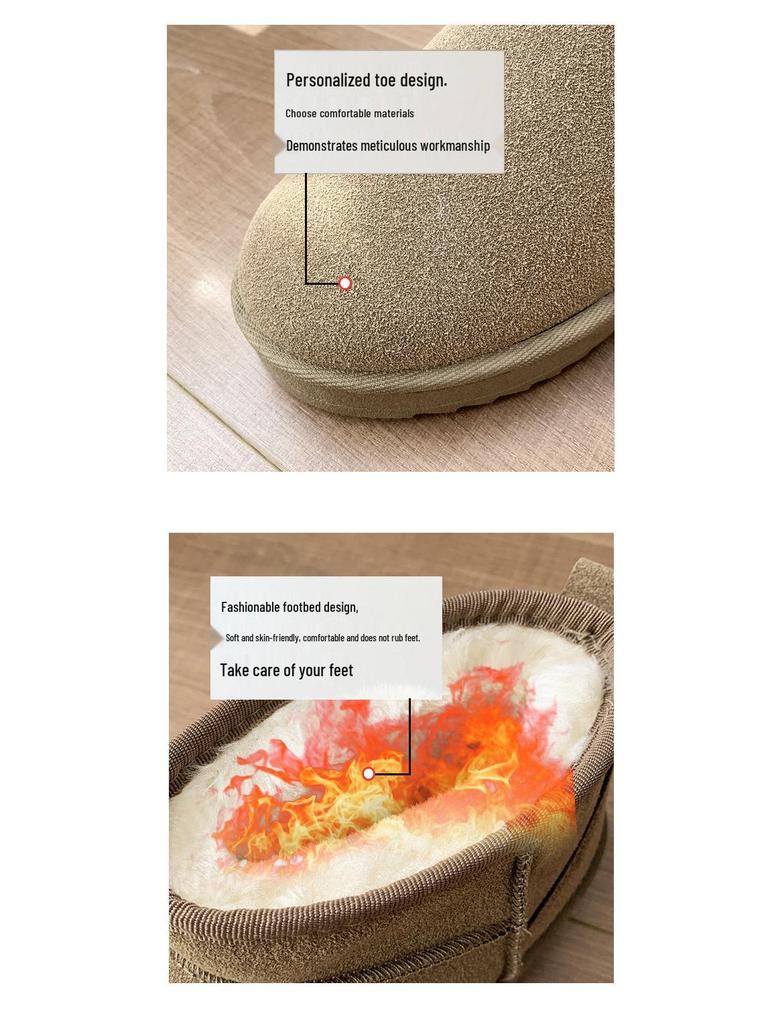 Women's Plus Size Thick-Soled Snow Boots - Cozy Velvet Lined Outdoor Winter Wear