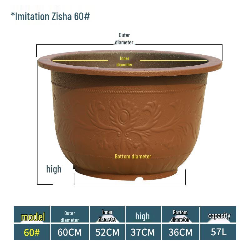 Extra Large Thick Plastic Flower Pot for Outdoor Plants, Trees, and Water Lilies