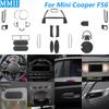For Mini Cooper F56 2014-2021 Carbon Fiber Central Console Wheel Speedometer Air Outlet Panel Trim Set Car Accessories Sticker