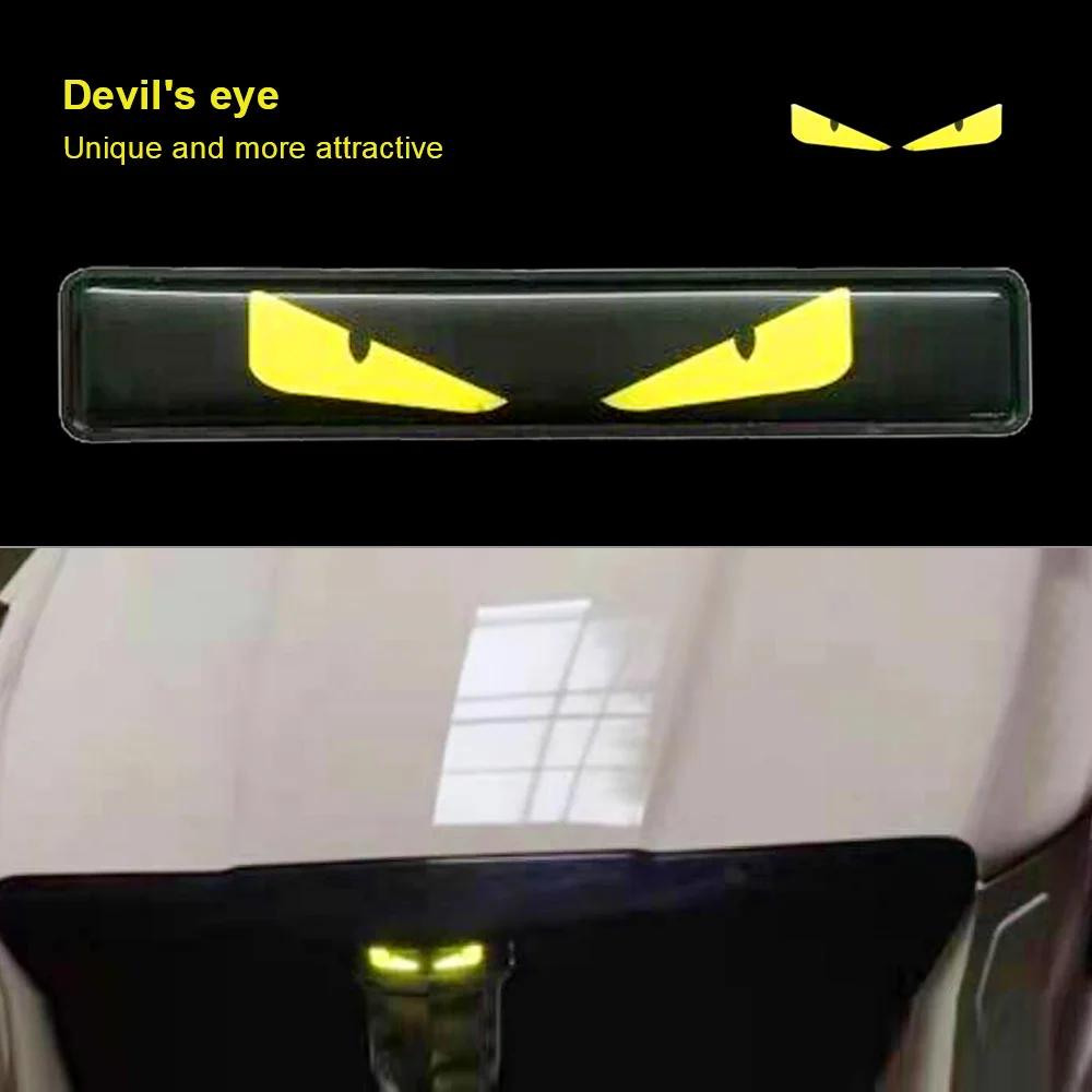 1-5pcs Universal Car LED Grille Light LED Demon Eye for Car Front Grille Tailboard Badge Illuminated Emblem Grill Light Fog Lamp