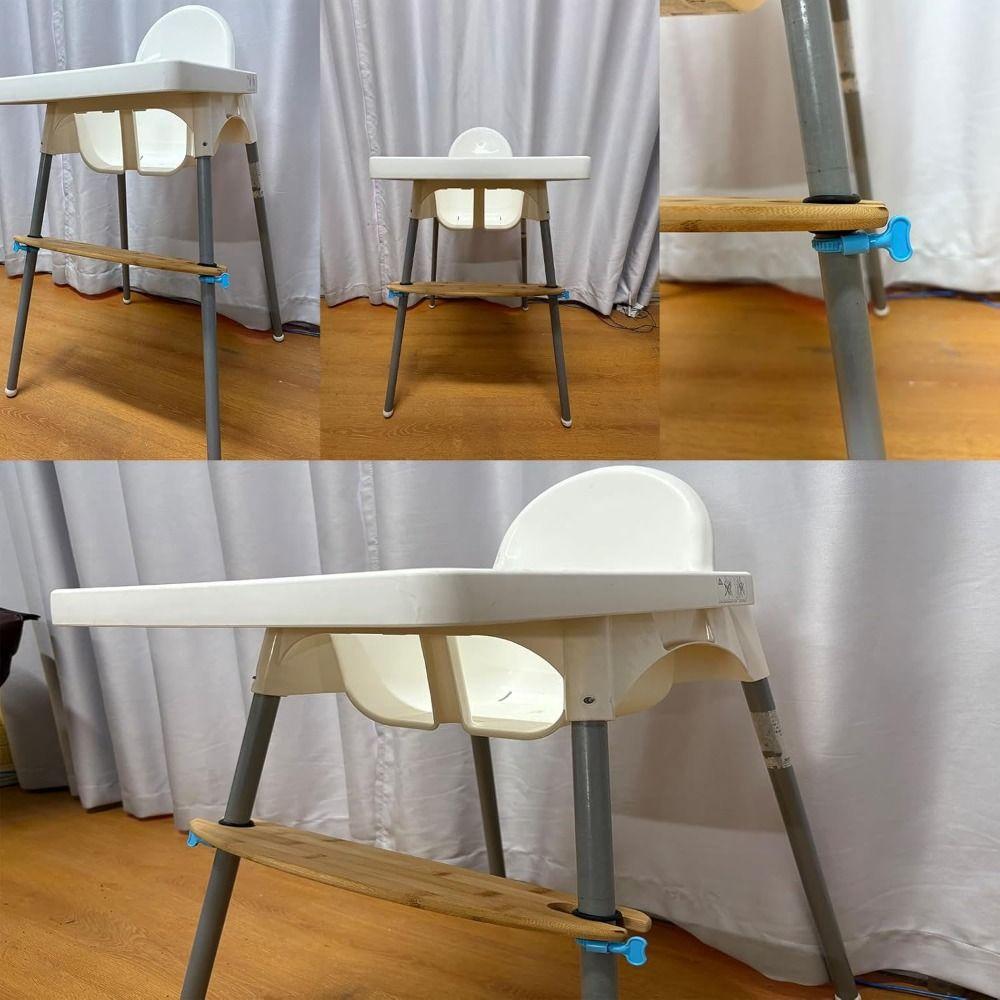 Natural Bamboo Wooden High Chair Footrest Universal Toddler Chair Footrest Child Doing Homework