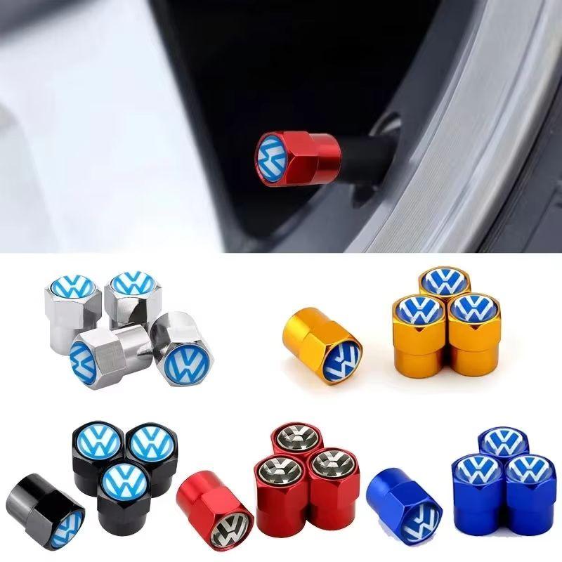 2026 Heiß Für VW VOLKSWAGEN 4 Stück Auto Radventil Kappen Reifen Luftabdeckungen für Volkswagen Polo GTI Passat Käfer Jetta Lavida Tou