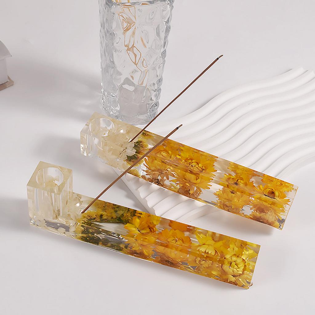 Rectangular Mirror Candle Holder Molds Candlestick Silicone Mold for DIY Resin Casting Crafts Cement Home Decorations