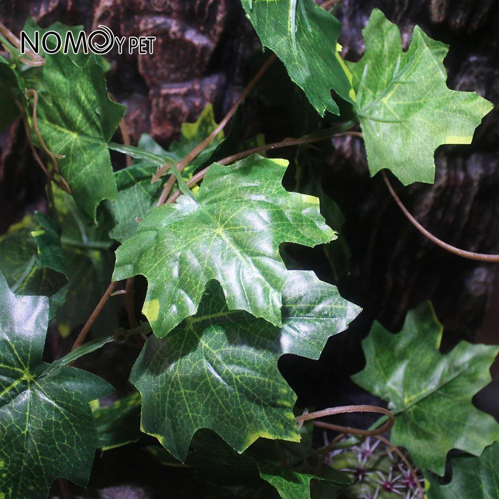 Habitat Decor Reptile Plants Hanging Fake Vines Climbing Terrarium Plant with Suction Cup Pets Lizards Geckos Snake Hermit Crab