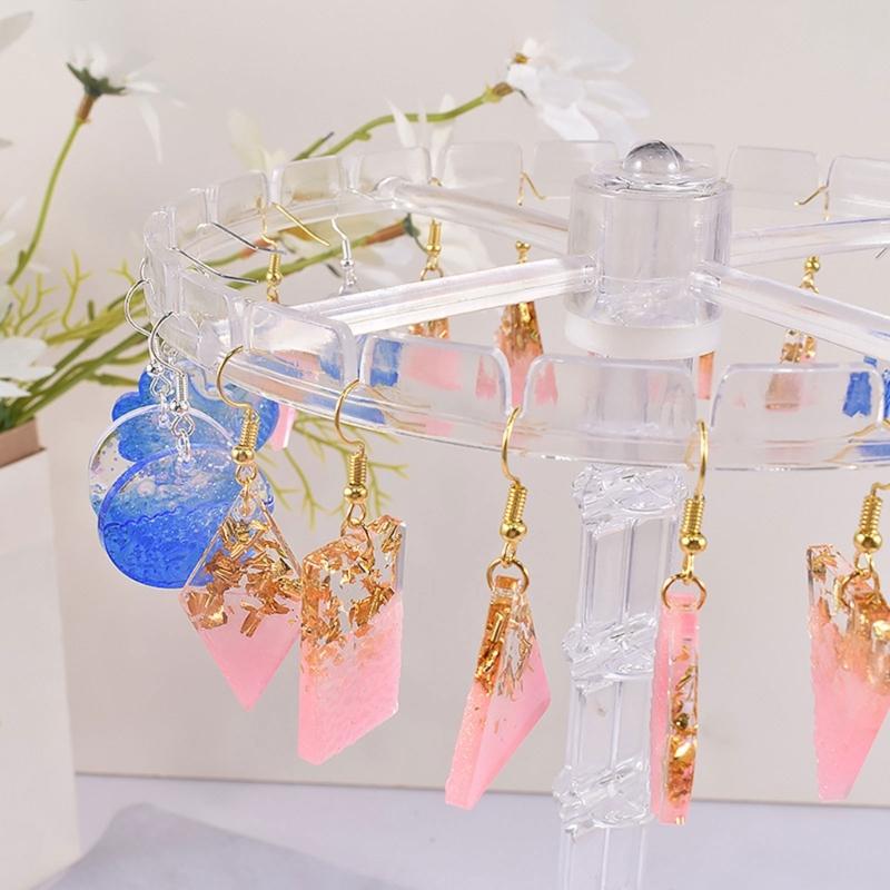 Shiny Glossy Silicone Resin Molds Geometry-shaped Earrings Mold DIY Keychain Pendant Jewelry Epoxy Resin Crafting Molds