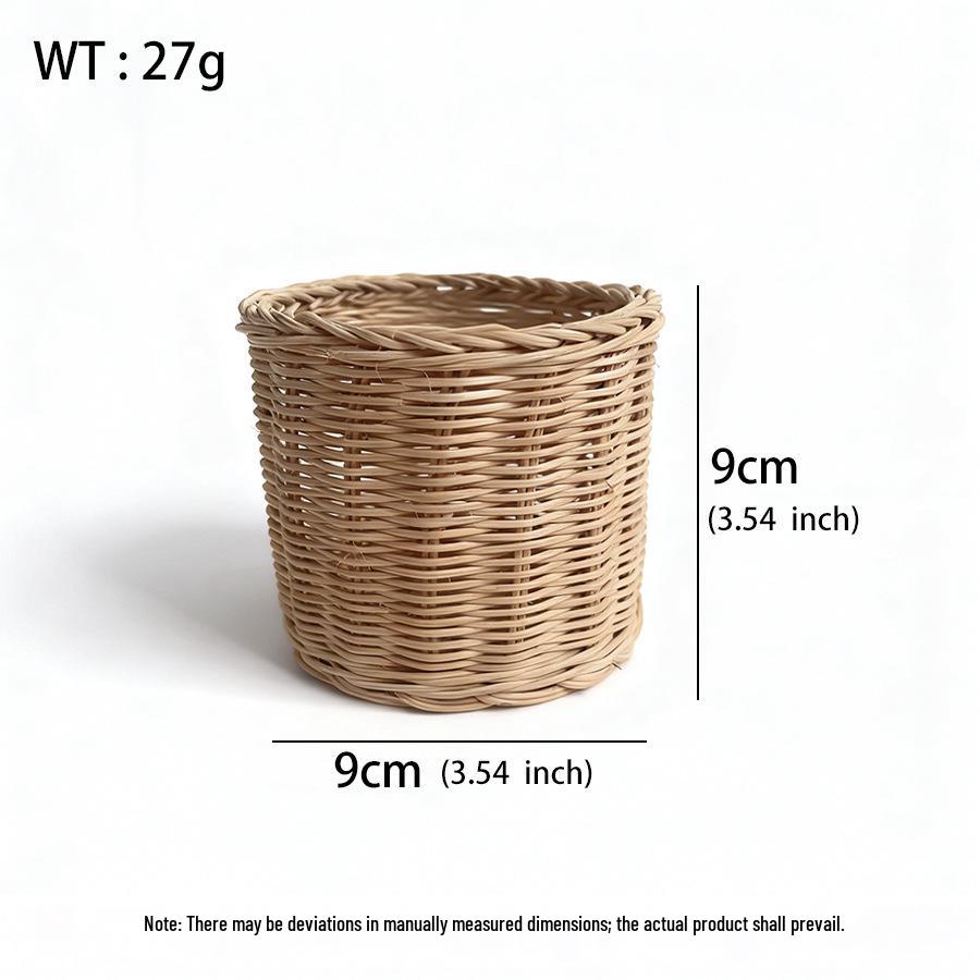 Rattan Woven Storage Basket & Pen Holder