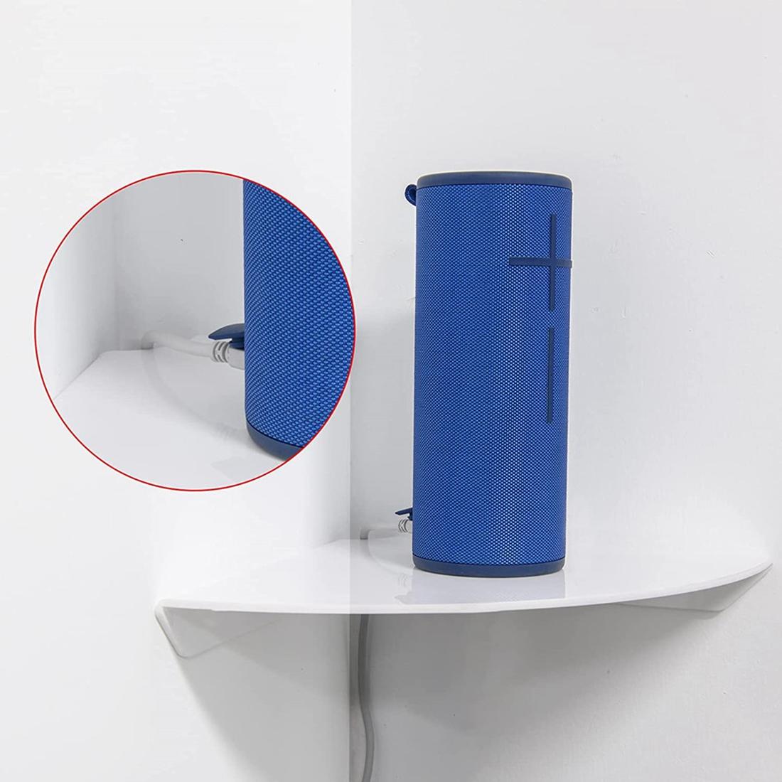 A20F-2 Pcs Acrylic Wall Mount Floating Corner Shelves Quarter Shower Shelf Hanging Corner Shelves Wall Display белый