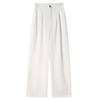 Real Shot 2026 Summer Ice Silk Sun Protection High-Waist Wide-Leg Suit Pants for Women