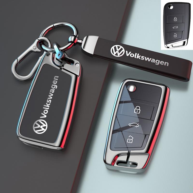 Für VOLKSWAGEN VW für Volkswagen Tiguan VW Golf 7 4 5 Mk4 6 MK7 für Skoda Octavia A7 für Seat Leon Ibiza Altea Metall Auto Schlüsselhülle