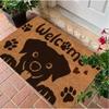 VIKAMA Cute Dog Welcome Doormat Soft Non-Slip Floor Mat for Hallway Entrance Bathroom Kitchen Pet Lover Home Decor