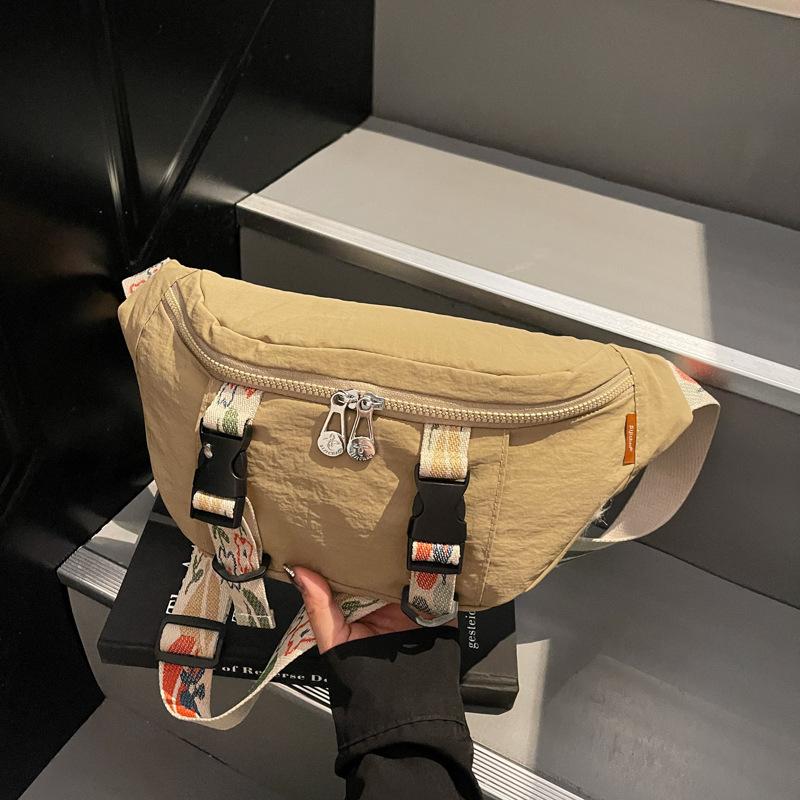 Niche Sports Breast Bag Women S Trendy Fashion Outdoor Cycling Canvas Bag Versatile Commuter Messenger Bag хаки