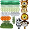1 Set Jungle Animal Birthday Balloons Monkey Lion Tiger Helium Globos for Safari Wild Kids Birthday Party Decor Baby Shower Gift