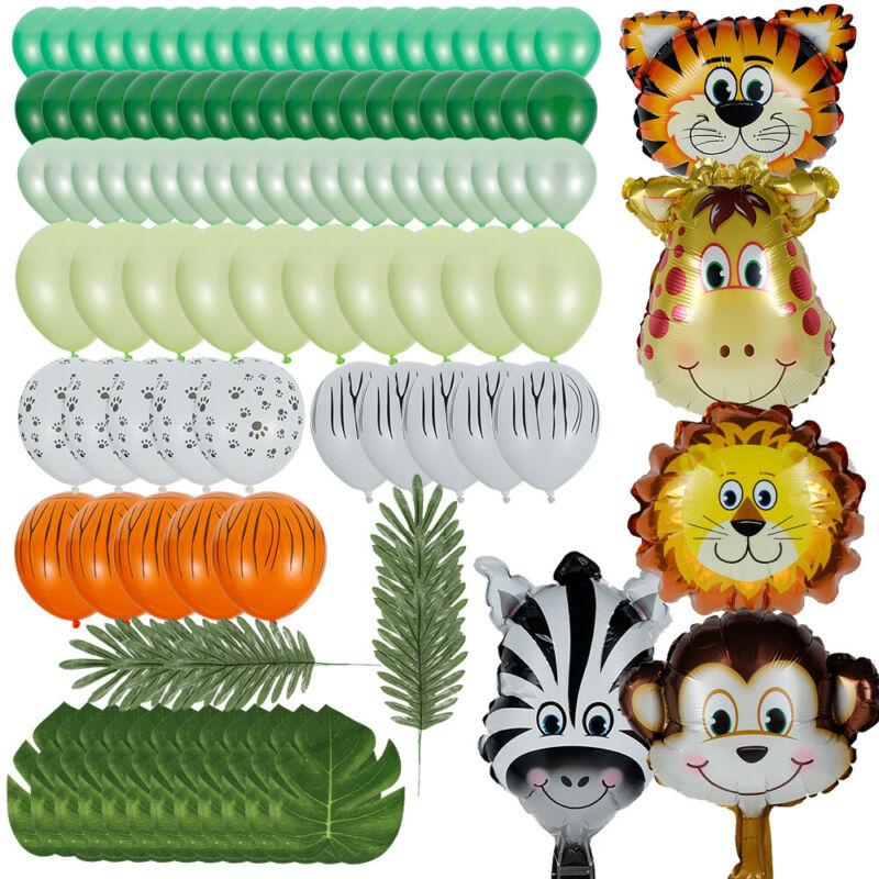 1 Set Jungle Animal Birthday Balloons Monkey Lion Tiger Helium Globos for Safari Wild Kids Birthday Party Decor Baby Shower Gift