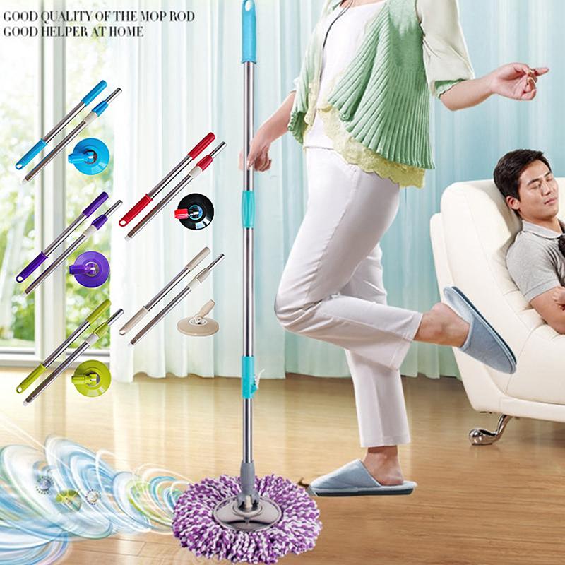 Spin Mop Stielgriff Ersatz Für Boden 360 Grad Drehbarer Bodenwischmop Stiel Ohne Fußpedal Version Griff Reinigungswerkzeug Set
