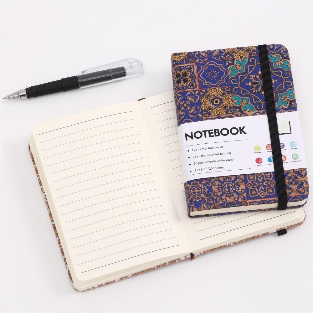 

PU Leather Cover A6 Notebook Printed Pattern Diary Book Writing Book School Office Supplies Style 1