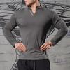 KULIXI Gym Slim Long Henley Training Long Sleeve Size M Men's T-Shirt, V-Neck, Fit, Sleeve, T-Shirt, Wear, Sports, Casual, Hoodie, Sweatshirt,