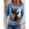 Fashionable Women's Long Sleeved Top with Casual Pattern