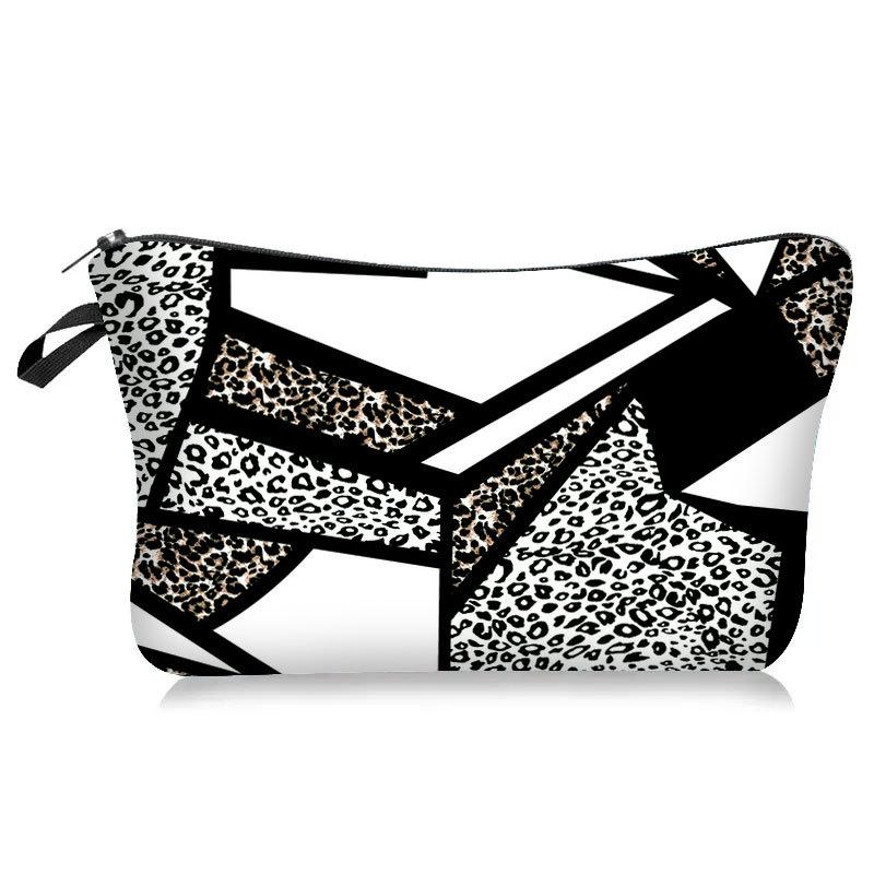 Leopard Animal Print Cosmetic Bag Ladies Multifunctional Clutch Bag Wash Bag Portable Storage Bag