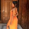 Side Slit Slim High Waist Sundress Women Summer Vacation Beach Sexy Backless Dresses Womens Solid Bodycon Elegant Evening Dress Lady Clubwear