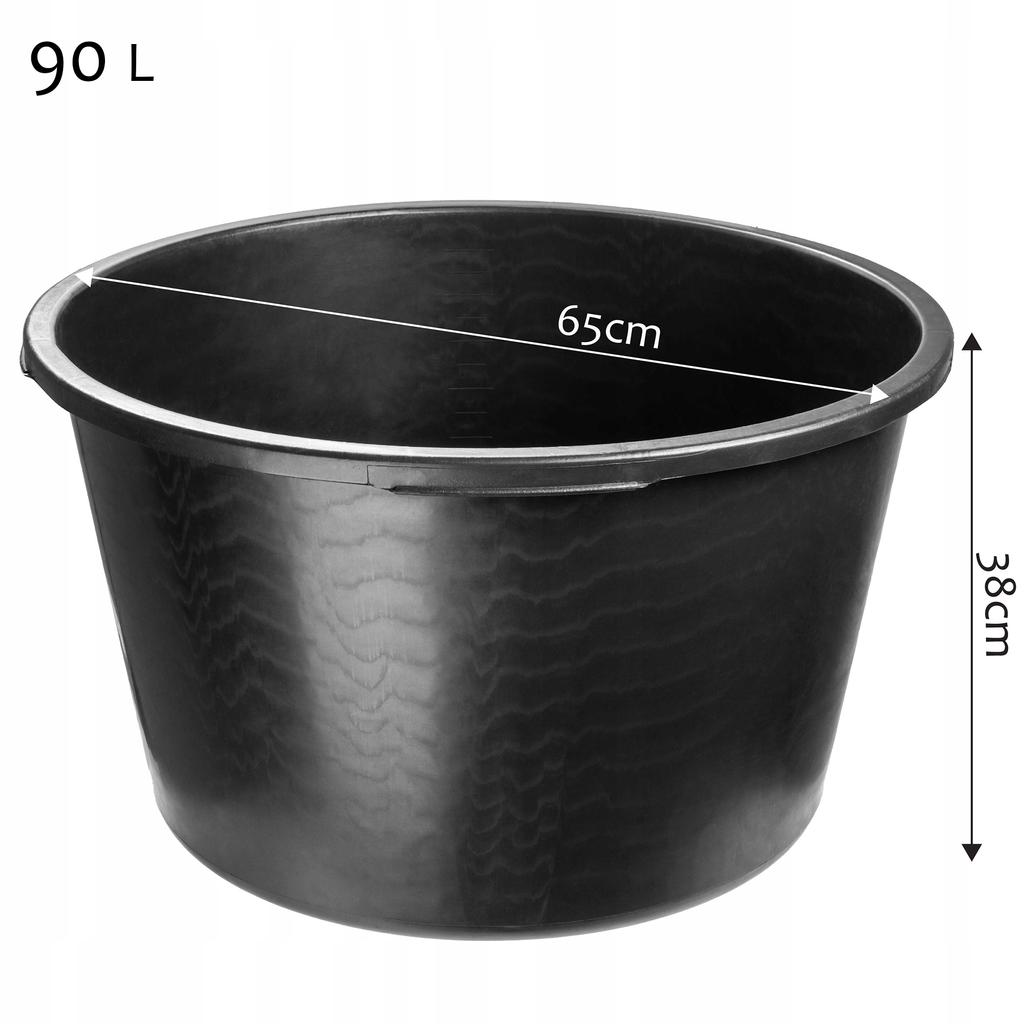 KADAX Construction Bucket Construction Bucket Mortar Bucket Concrete 90L Round Bowl