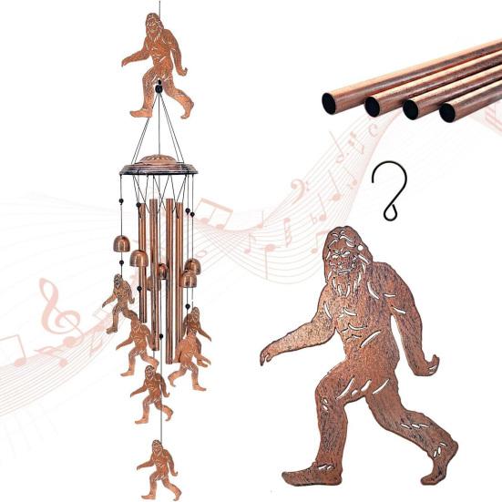 Bigfoot Windspiele für Draußen Metall Windspiel Dekoration für Zuhause Garten Terrasse Hof Dekor Sasquatch Geschenke für Frauen Papa Opa
